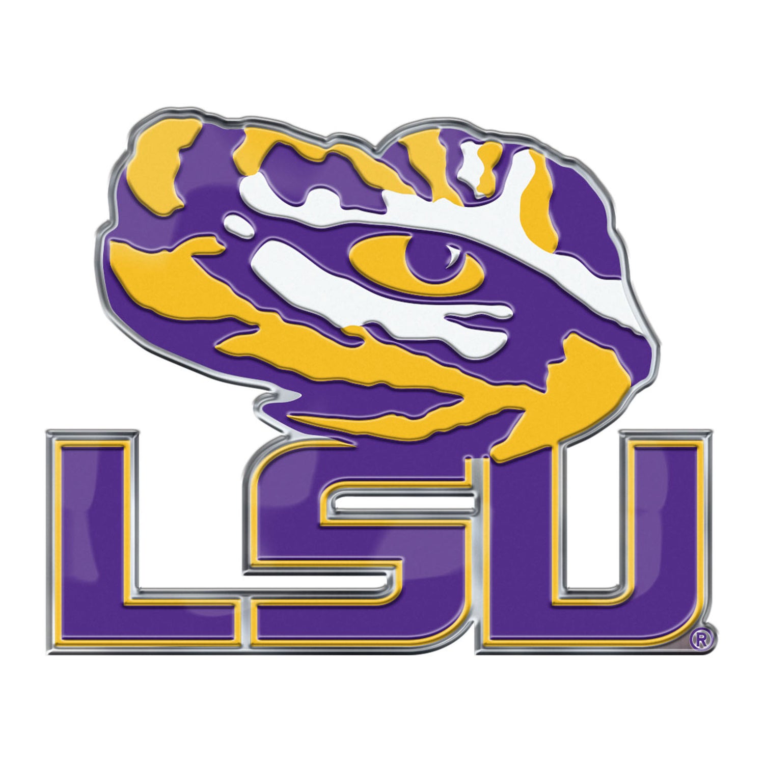 Fanmats LSU Tigers Embossed Color Emblem