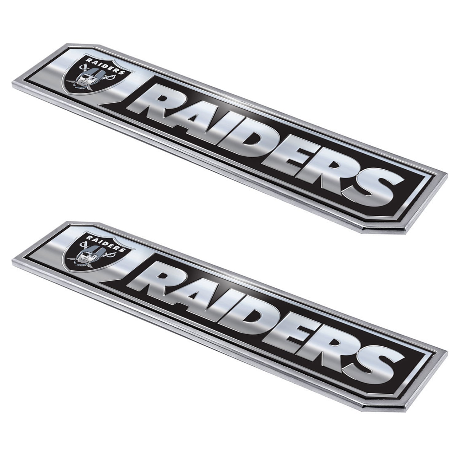 Fanmats Las Vegas Raiders Embossed Truck Emblem 2pk