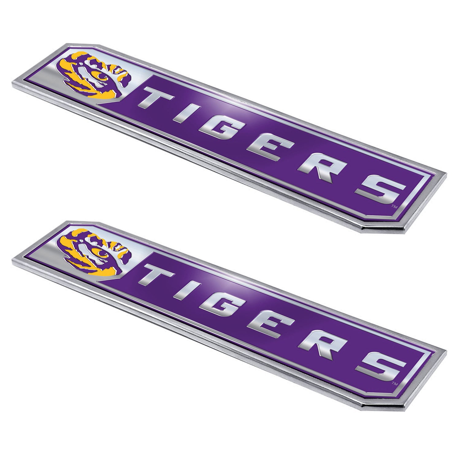 Fanmats LSU Tigers Emobbsed Trucks Emblem 2pk