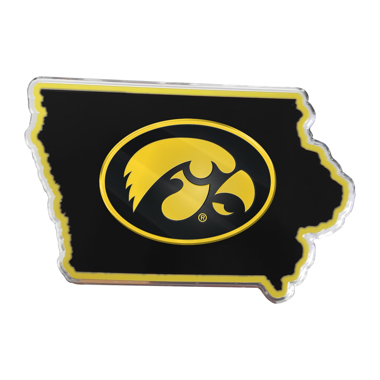 Fanmats Iowa Kawkeyes Embossed State Emblem Fanmats