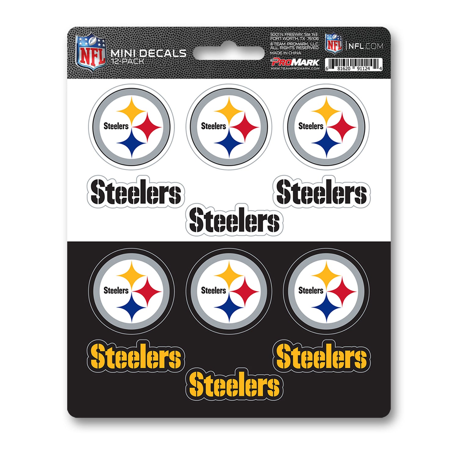 Fanmats Pittsburgh Steelers Mini Decal 12pk