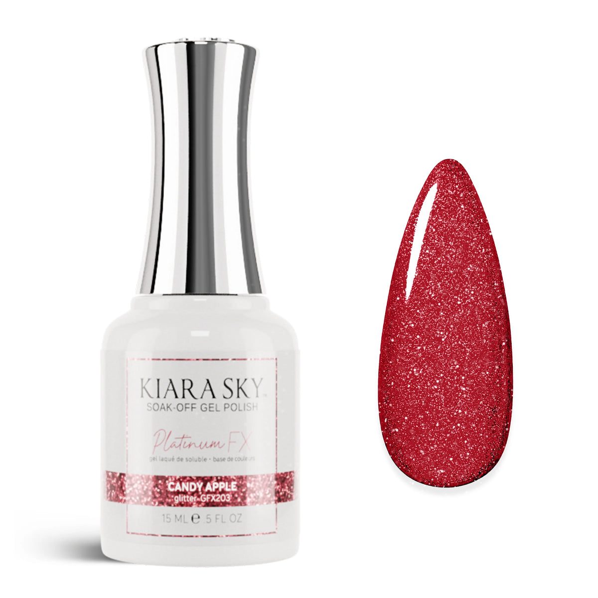 Kiara Sky PlatinumFX Gel - Candy Apple 0.5 oz.