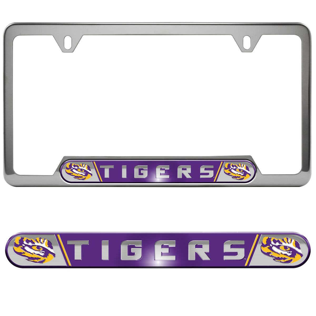 Fanmats LSU Tigers Embossed License Plate Frame