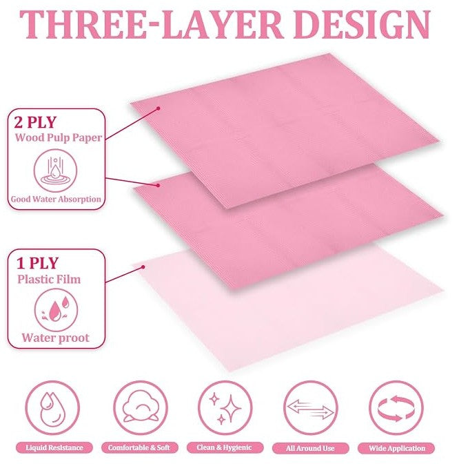 Pink Disposable Foldable Nail Mats 160pcs