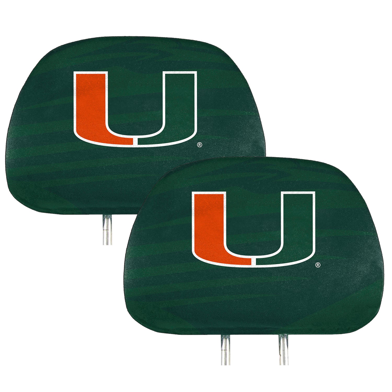 Fanmats Miami Hurricanes Printed Headrest Cover Fanmats