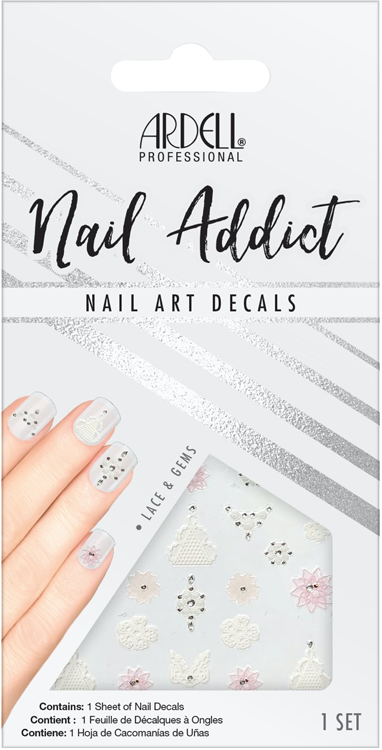 Ardell Nail Addict Nail Art Decals Lace & Gems