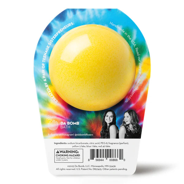 Da Bomb Tie Dye Yellow Bath Bomb 7 oz.