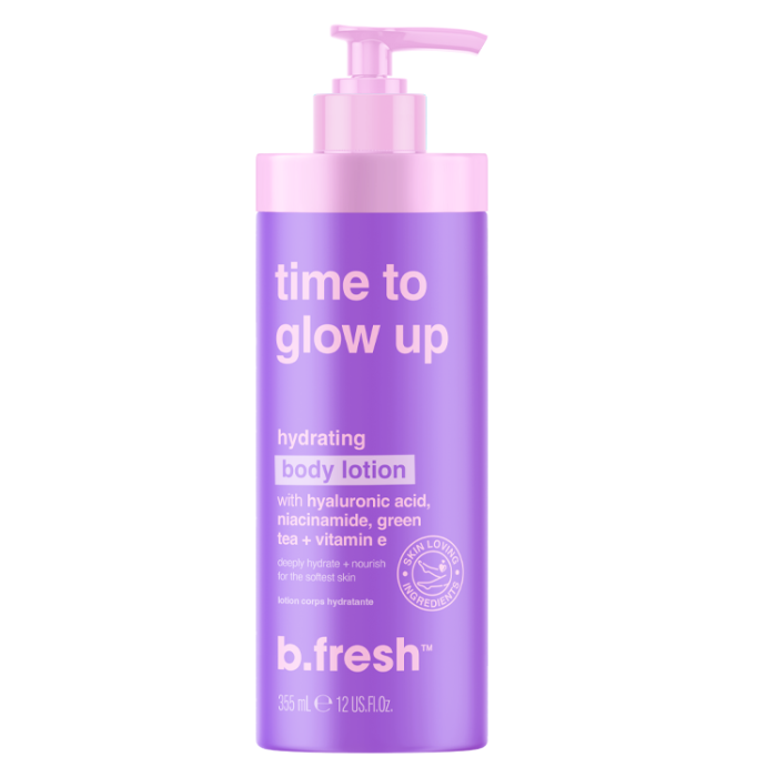 B.Fresh Time To Glow Up Hydrating Body Lotion - Mojave Blossom 12 oz. - PinkPro Beauty Supply