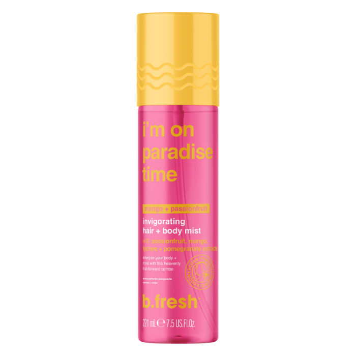 B.Fresh I'm On Paradise Time Invigorating Hair + Body Mist - Mango + Passionfruit 7.5 oz. - PinkPro Beauty Supply