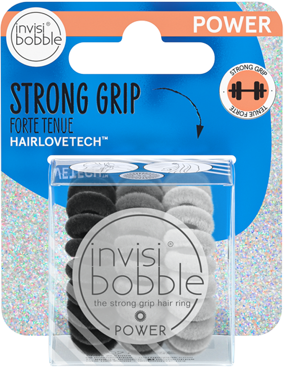 Invisibobble Power Fluffy Time Out: Strong grip, split-end prevention during workouts. 3 rings per pack.