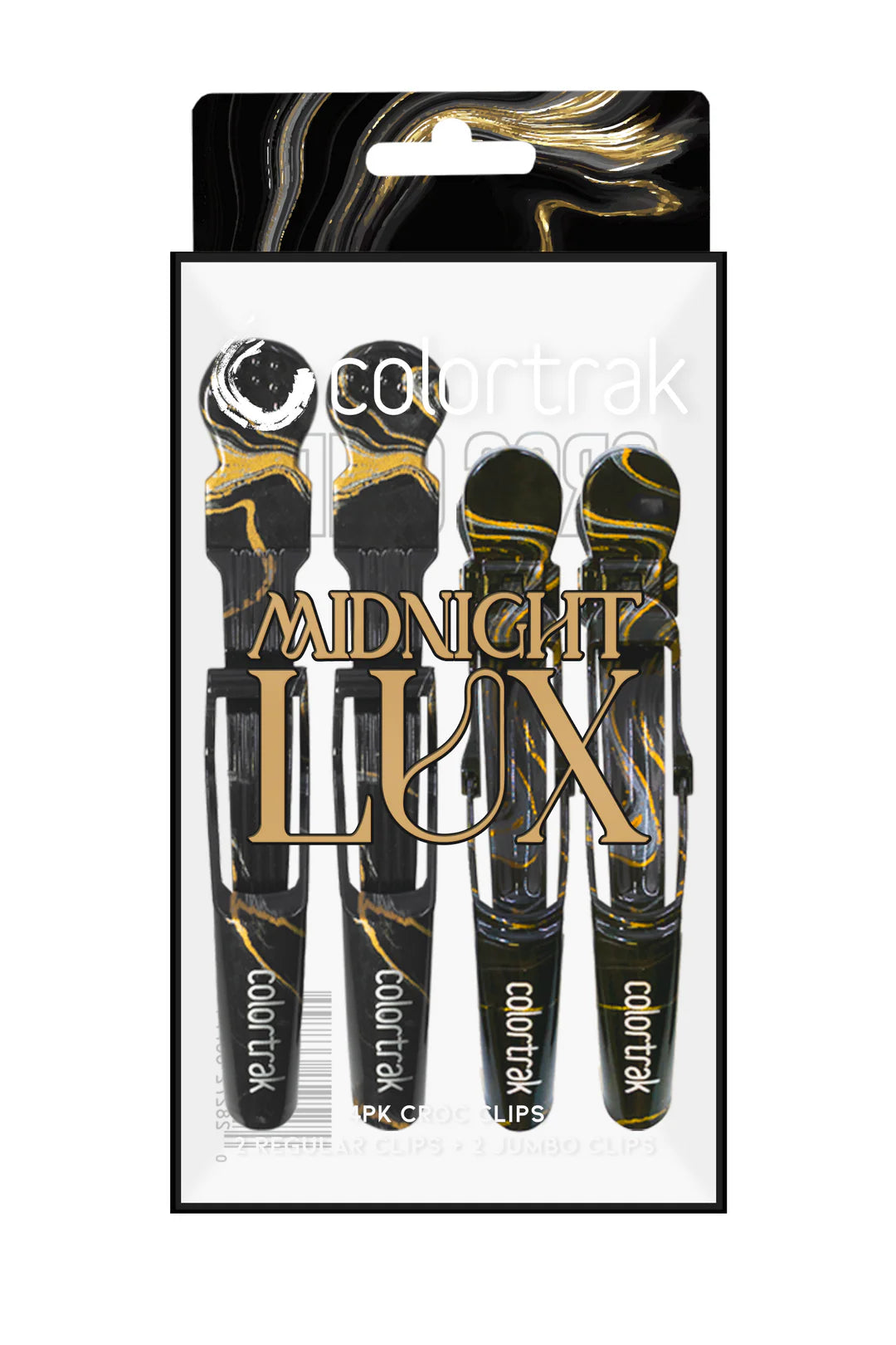 Colortrak Midnight Lux Croc Clips - 4 Pack