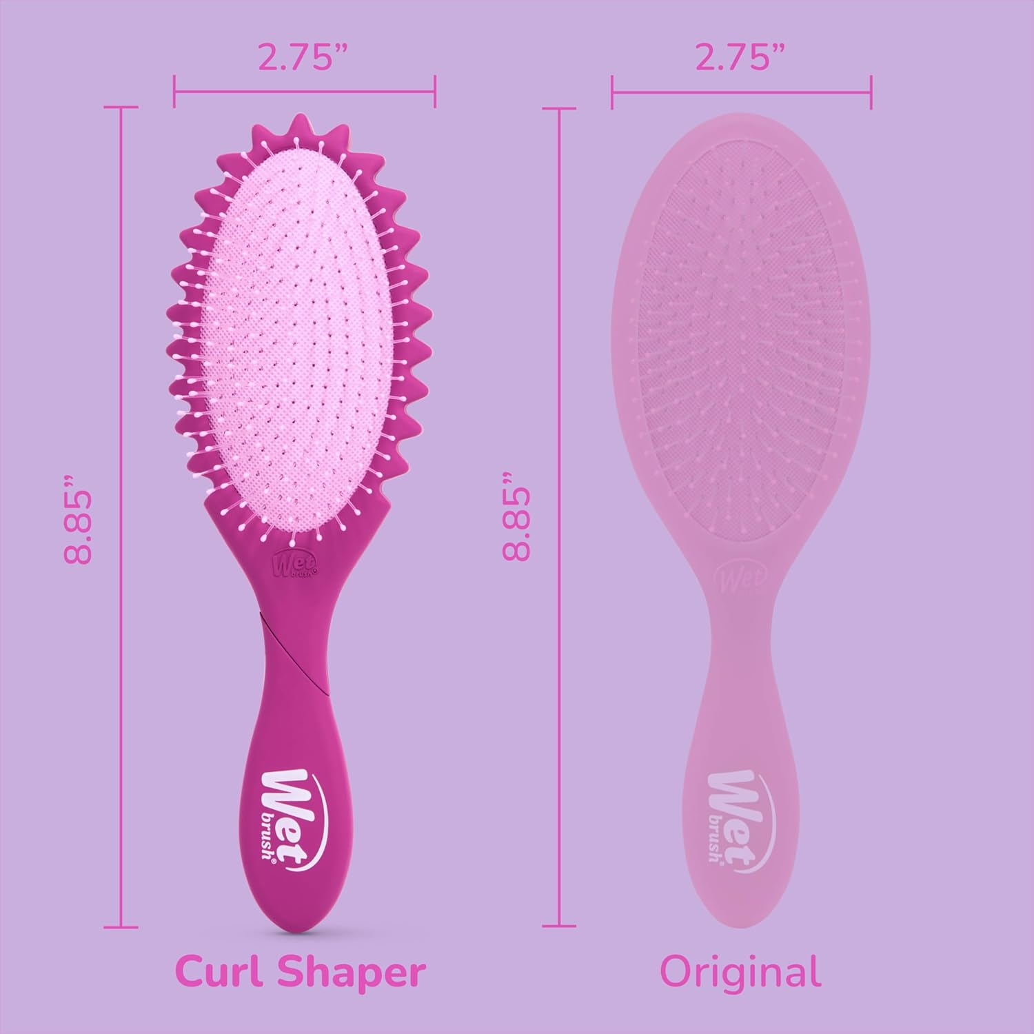 Wet Brush Curl Shaper Detangler Brush - Purple