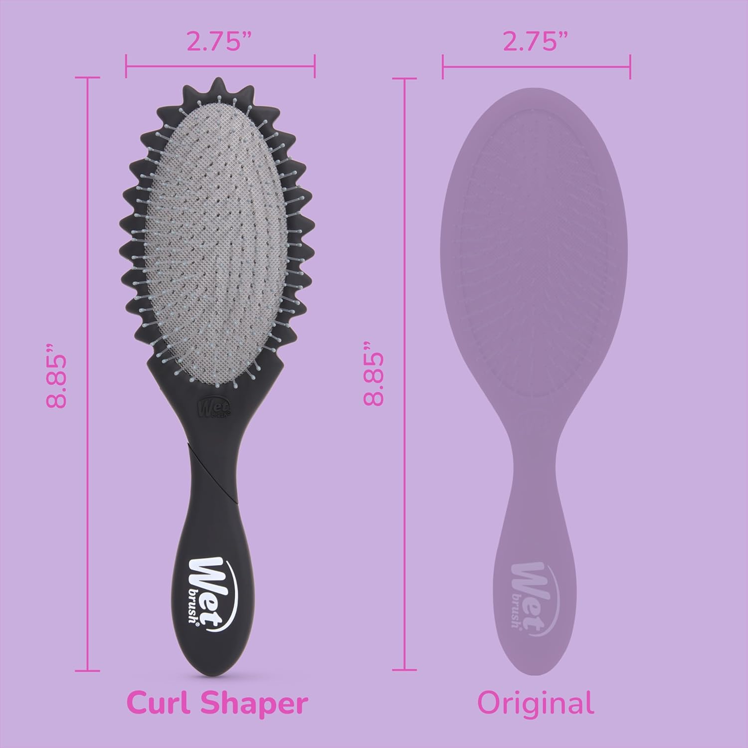 Wet Brush Curl Shaper Detangler Brush - Black