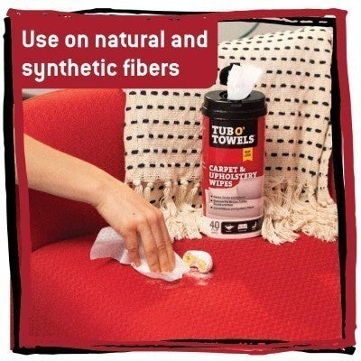 Tub O' Towels Carpet & Upholstery Wipes Heavy Duty Stain Remover 40 Count