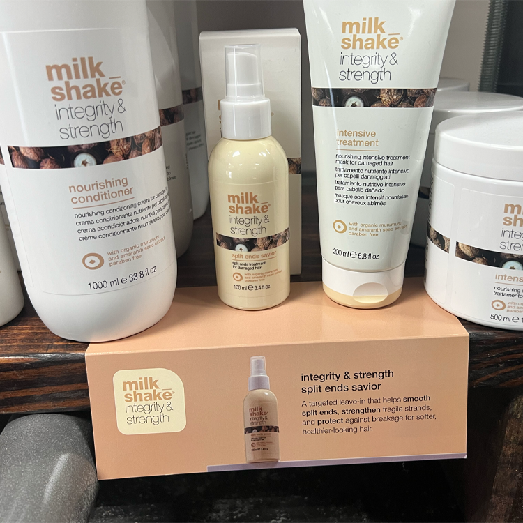 Milk_Shake Integrity & Strength Split Ends Savior Shelf Talker