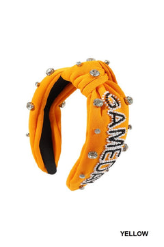 Game Day Headband Rhinestone - Yellow PinkPro Beauty Supply