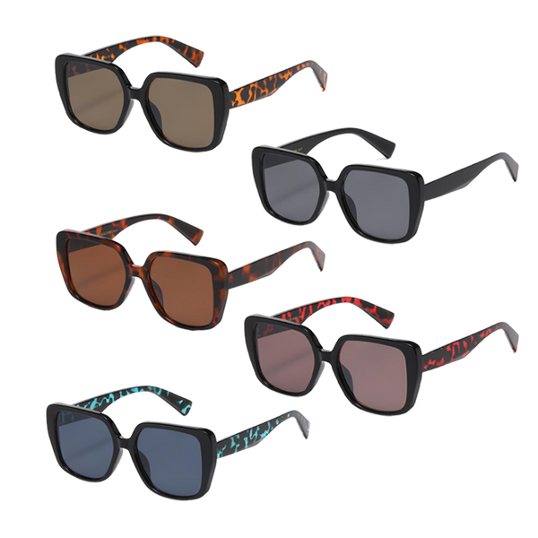 Giselle Square Bold Sunglasses- Assorted Colors - PinkPro Beauty