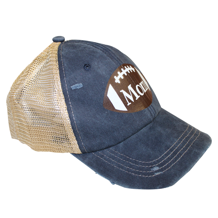 Cap Vintage Glitter Navy - Football Mom