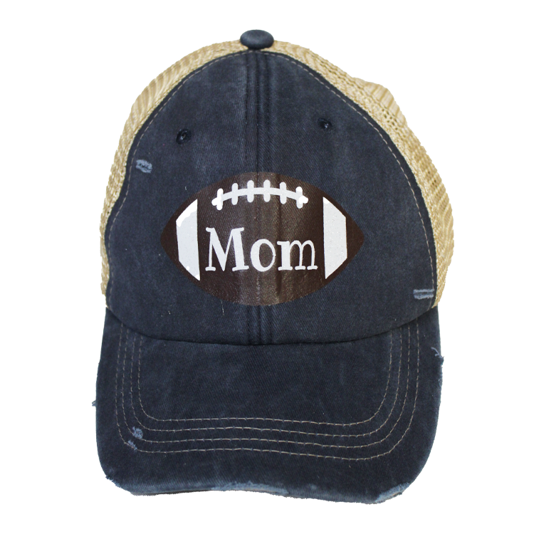 Cap Vintage Glitter Navy - Football Mom
