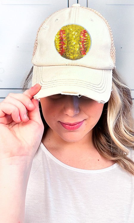 Cap Vintage Sparkle Natural - Softball