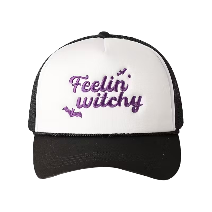 Trucker Hat Feelin' Witchy Black/Purple