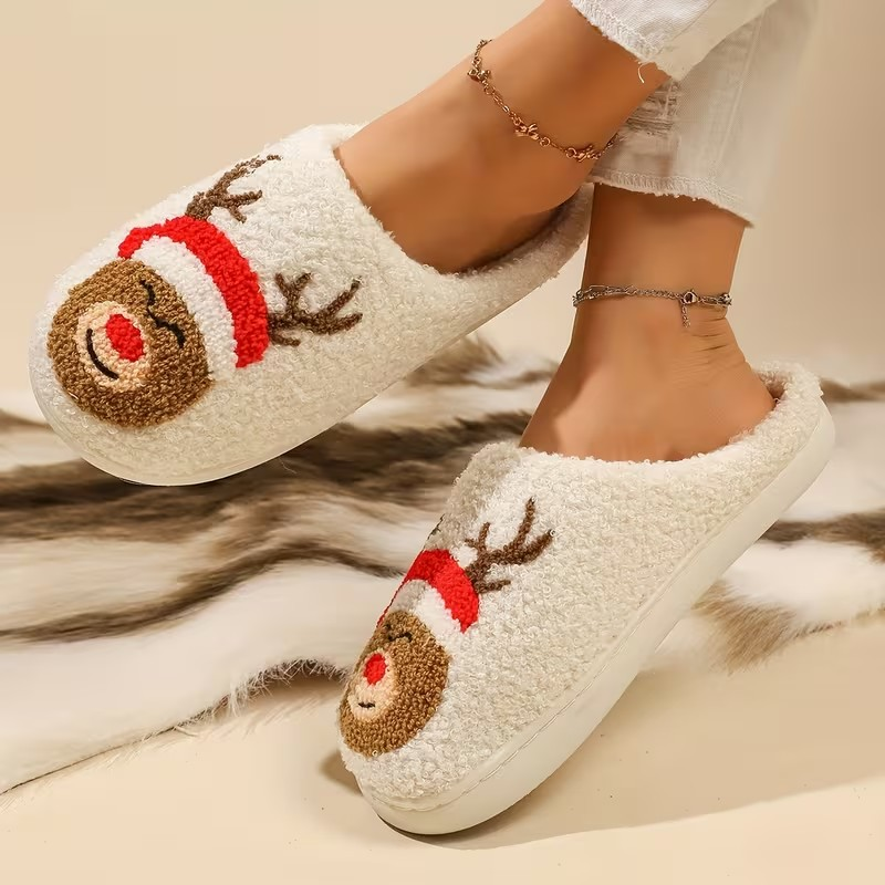 Christmas Reindeer Slippers