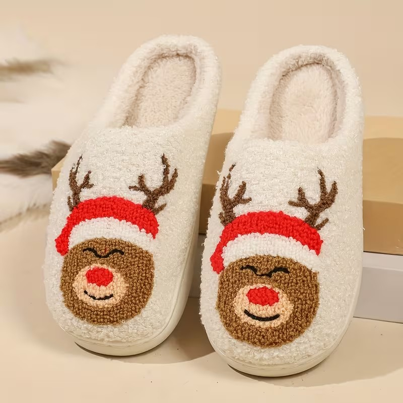 Christmas Reindeer Slippers