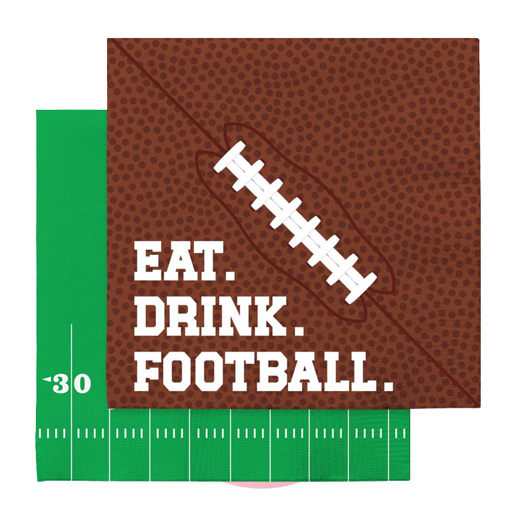 Swig Life Cocktail Napkins Football - 20 Count