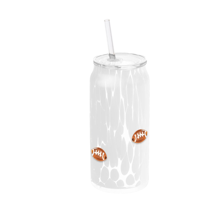 Swig Life White Football Charm Glass 23 oz. Swig Life