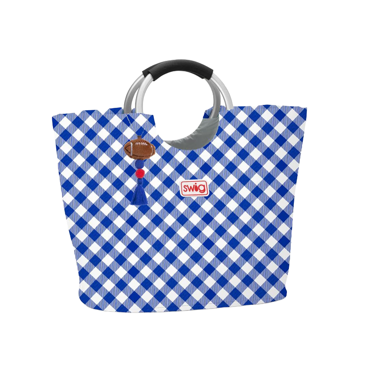 Swig Life Loopi Tote Royal & Red Gingham