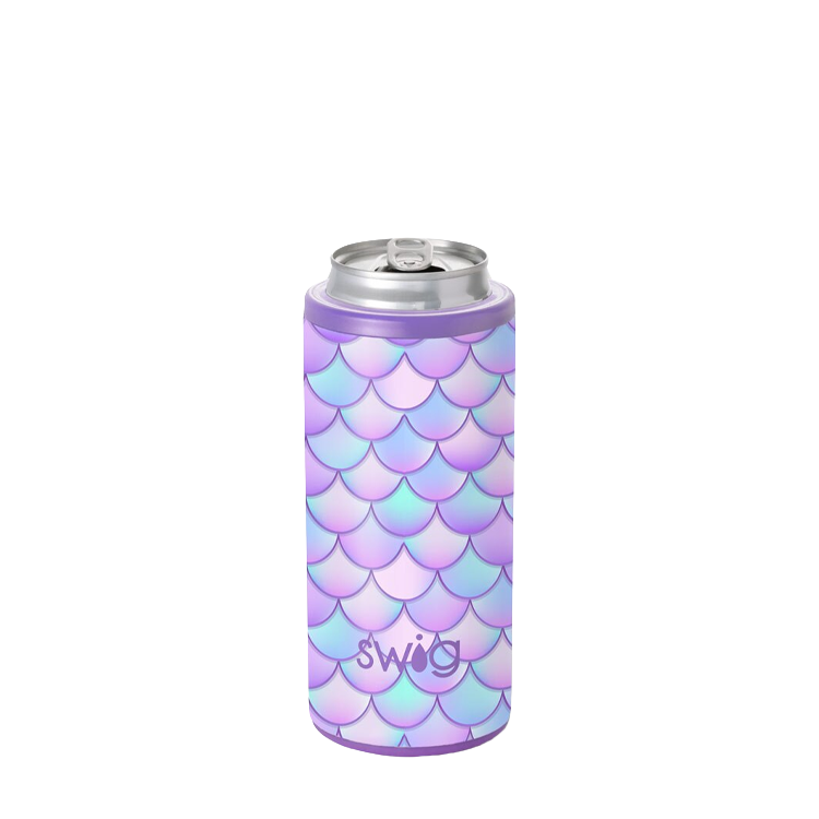Swig Life Skinny Can Cooler 12 oz Mermaid