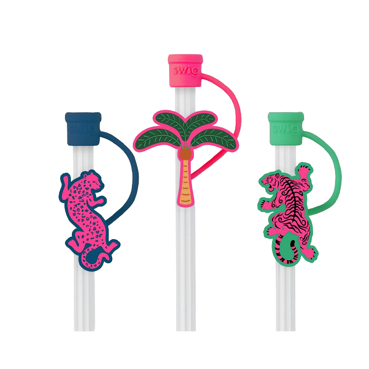 Swig Life Straw Topper Set Palm Royale