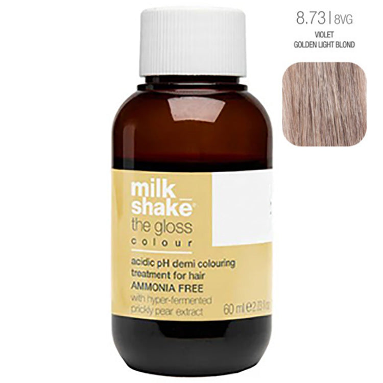 Milk_Shake The Gloss Demi Permanent Color - #8.73/8VG Violet Golden Light Blonde - PinkPro Beauty Supply