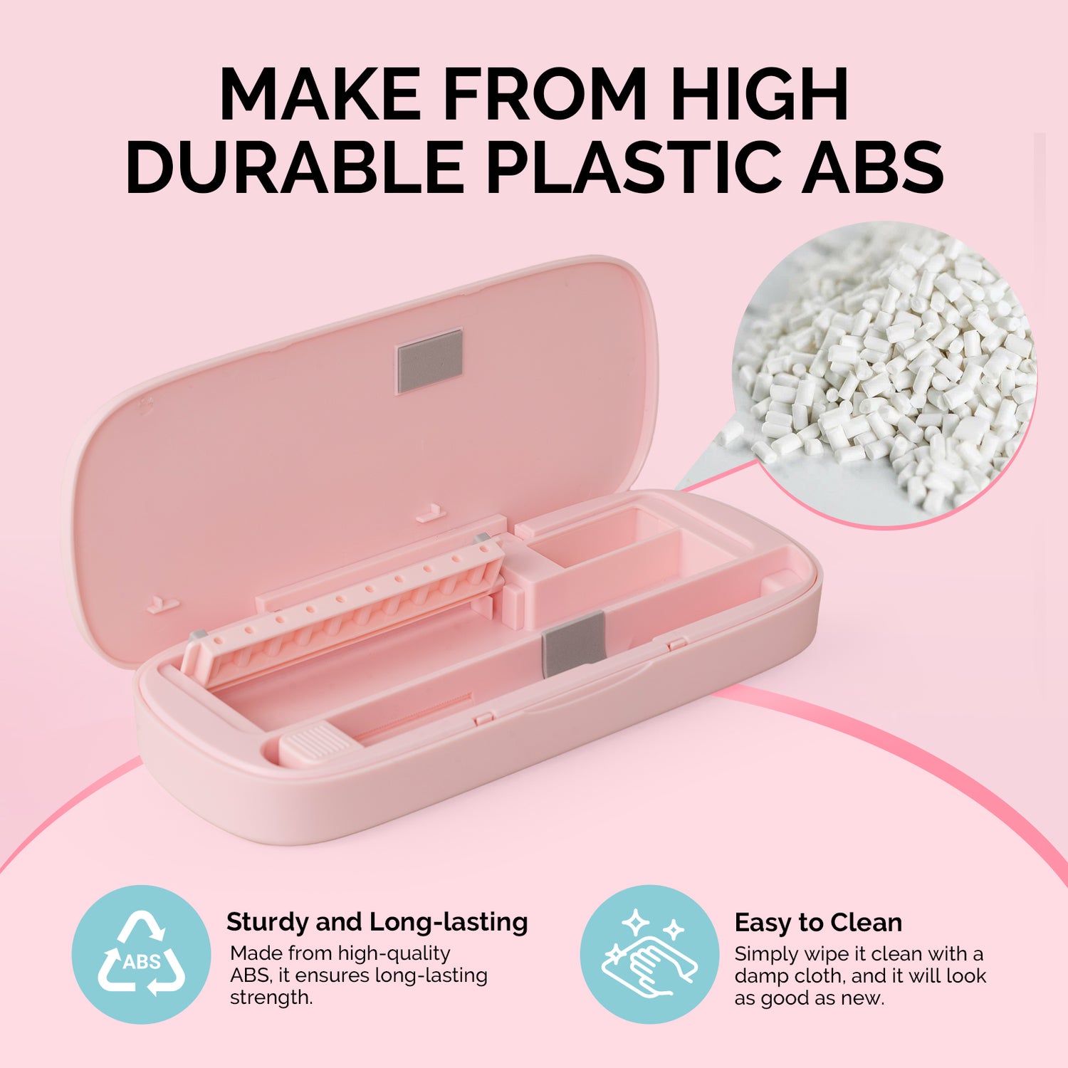MelodySusie Acrylic Nail Tool Storage Box (ONLY BOX) - Pink