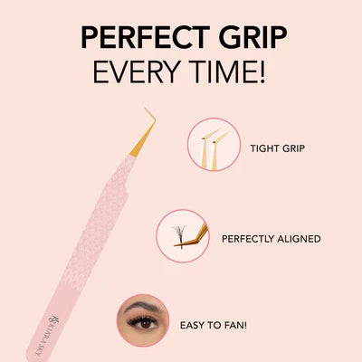 Kiara Sky 90° Angle Tweezer - Pink