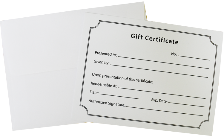 50-Pack Gift Certificates