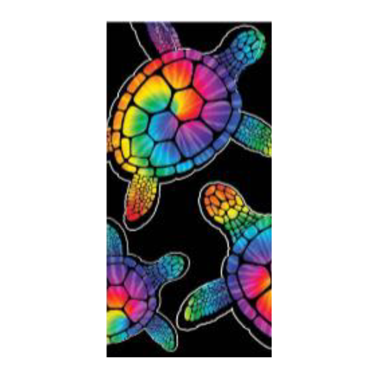 Turtles Tie-Dye Beach Towel