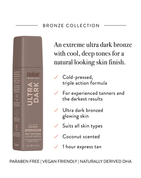 MineTan Ultra Dark Self Tan Mousse MineTan