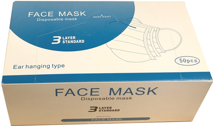 Face Mask 3-Ply 50 Pack Non-Medical Grade