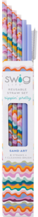 Swig Life Sand Art Reusable Straw Set