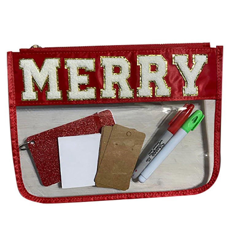 Chenille Clear Merry Bag