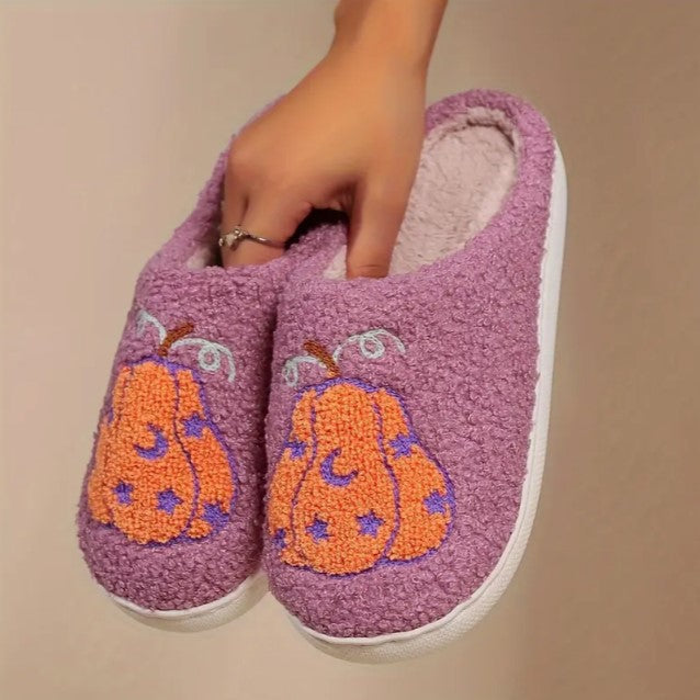 Whimsical Pumpkin Slippers