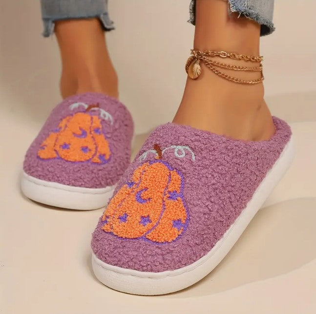 Whimsical Pumpkin Slippers