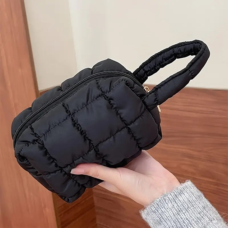 Black Puffer Cosmetic Bag