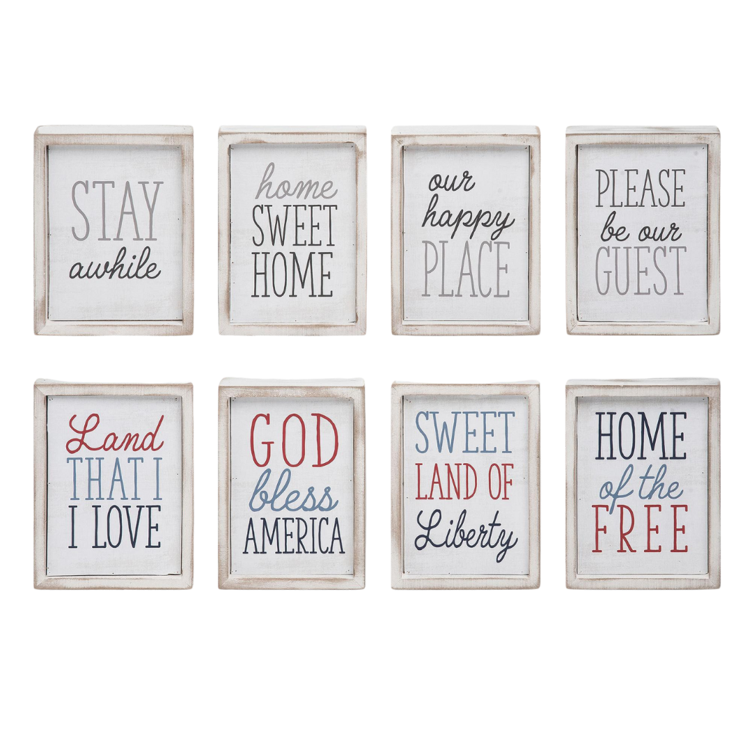 Home/Americana Block Decor Set Gift