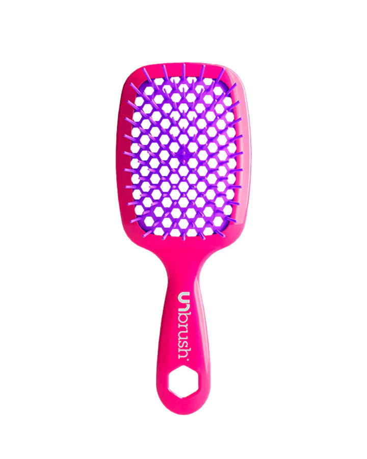 UNbrush Detangling Regular Hair Brush Neon - Pink Burst