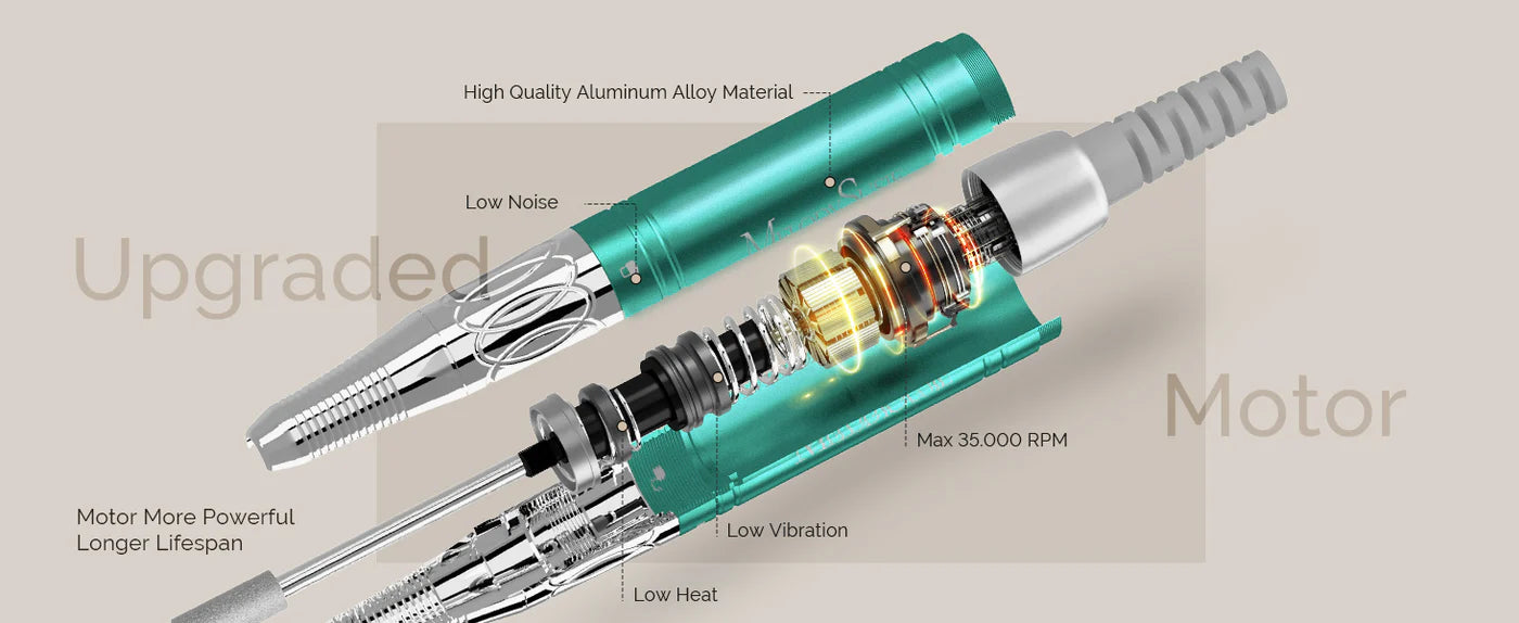 MelodySusie (MB450C) Rechargeable Nail Drill 35,000RPM - Jade Plus