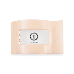 Teleties Rectangle Flat Almond Beige Hair Clip Medium - PinkPro Beauty Supply