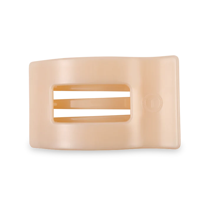 Teleties Rectangle Flat Almond Beige Hair Clip Medium - PinkPro Beauty Supply