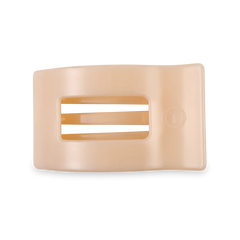 Teleties Rectangle Flat Almond Beige Hair Clip Medium - PinkPro Beauty Supply